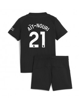 Manchester City Rayan Ait-Nouri #21 Replika Borta Kläder Barn 2025-26 Kortärmad (+ byxor)